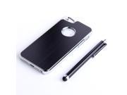 black Luxury Brushed Matte Aluminum Chrome Hard Case Cover For iPhone 5 5S Stylus