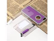 purple Hybrid Luxury Brushed Aluminum Chrome Hard Case For iPhone 5 5G 6th Stylus Film