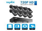 SANNCE 8 Channel HD 1080N 720P DVR Security System and 8 720P Indoor Outdoor Weatherproof Surveillance Cameras with IR Night Vision LEDs Remote Access NO H