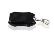 Curve solar power 3-LED flashlight keychain mobile charger for cellphone/tablet (Black)