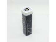 Black Lipstick Shape Mobile Power Bank Portable 1800mAh Rechargeable External Backup Battery Charger for iPhone 5 iPad mini Samsung HTC Nokia LG Tablet PC