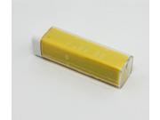 Yellow Lipstick Shape Mobile Power Bank Portable 1800mAh Rechargeable External Backup Battery Charger for iPhone 5 iPad mini Samsung HTC Nokia LG Tablet PC