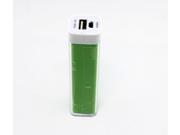 Green Lipstick Shape Mobile Power Bank Portable 1800mAh Rechargeable External Backup Battery Charger for iPhone 5 iPad mini Samsung HTC Nokia LG Tablet PC