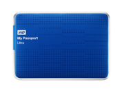 WD My Passport Ultra 1TB Portable External Hard Drive USB 3.0 with Auto and Cloud Backup Blue WDBZFP0010BBL NESN