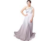 Coniefox A-line One Shoulder Long Sequin Homecoming Prom Evening Dresses  Size XL Color Grey
