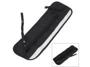 Black Drawing Sketching Pencil Pen Wrap Roll Canvas Case Holder Bag For 48pcs