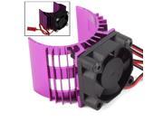 BQLZR Purple Radiator with 4.8 6V Cooling Fan for 1 10 Car 540 550 3650 Size Motor