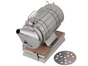 Silver Color Stainless Steel Beekeeping Tool Bee Hive Smoker With Heat Shield