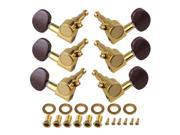 Gold body amber Button Guitar Machine Heads Tuners 3R3L