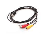 USB A Male to 3 RCA Adapter Cord Cable AV Audio Video TV Conventer 1.5m 5FT