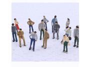 100 Pure colour Painted Model People Figures For Building Layout OO Gauge