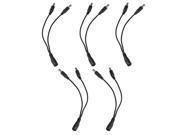5X New 5.5x2.1mm 1 Female to 2 Male Plug DC Power Splitter Cable for CCTV Camera