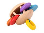 Handle Wooden Rattle Bell Colorful Percussion Bell Good Toy For Baby s Wrist