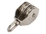 M50 Double Pulley Block for Wire Rope Cable Stainless Steel 304 50mm