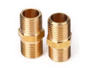 5 Pcs 1 8 BSPP Connection Straight Male Pipe Brass Adapter 9.5mm Diameter