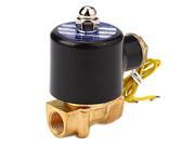 AC 110V 3 8 Electric Solenoid Valve Gas Water Air Black