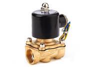 DC 12V 3 4 Electric Solenoid Valve Gas Water Air Normally Closed Black