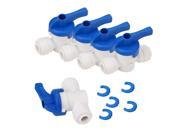 5pcs 1 4 OD Tube Ball Valve Quick Connect Fitting Water Connection