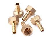 5 Pcs 3 8 BSPP Connection Female Pipe Brass Adapter Coupler 1.18 inch Length
