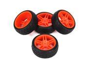 4 x RC 1 10 On road Racing Car Red Five pointed Star Shape Rubber Tyre and Hub