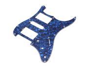 H S H Blue PEARLOID SCRATCHPLATE FOR HSH GUITAR