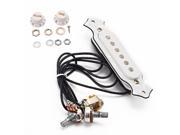 BQLZR White Pearl Single Coil Magnetic Acoustic Pre wired Pickup Guitar