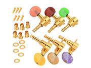 Gold 3R3L Electric Guitar Machine Heads Tuners Different Colour Pegs
