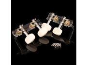 A set Open Gear 2R2L Machine Heads for Slotted Ukulele Banjo with Ivory Button