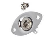 BQLZR Oval Indented Electric Guitar Output Jack Plate Chrome