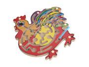 Cute Rooster Shape Magnetic Maze Puzzle Game Use Pen Drives the Beads Colorful