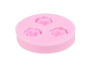 Flexible DIY Rose Silicone Cake Mold Fondant Decorating Mould Mold Pink