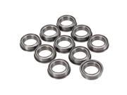 10pcs Silver High Precision Shielded Flanged Model Ball Flange Bearing 10x15x4mm