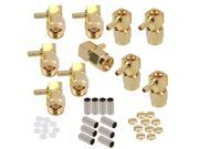10 Pcs Gold plated Crimp Plug Male Right Angle RF Coax Connector For RG316 Cable