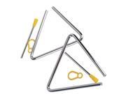 2 Pcs 4 inch Musical Stainless Steel Triangle Bell with Striker and Hanger