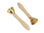 2pcs lot Touch Bells With Wood Handle Musical Instrument for Early Education Toy