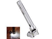 Handheld Silver 100X Pocket Jewelry Pen Microscope Loupe Magnifier With LED