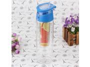 800ml DIY Fruit Infusing Infuser Water Cup Sports Lemon Juice Make Bottle Blue