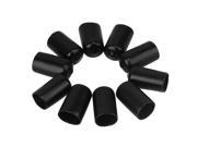 10pcs Soft Rubber Round Caps Screw Thread Protector Black Insulating Sleeve 14mm