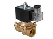 DC 12V 3 4 N C Brass Solenoid Valve VITON Gas Air Water Oil Electric Pneumatic