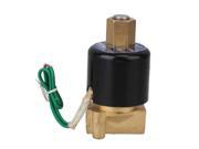 1 4 24V AC N O Brass Electric Air Water Solenoid Valve Low Power Consumption