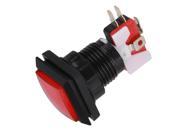 5pcs Arcade Video Game 33mm Red Square Push Button Switch LED Illuminated