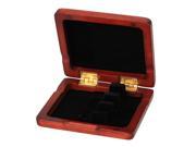 Wooden Bassoon Reed Case Holds 3PCS Reeds Protector With Soft Velvet Dark Red