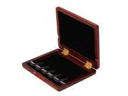 Professional Durable Solid Wooden Bassoon Reed Case Hold 5 pcs Reeds Dark Red