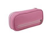 Pink Canvas Pen Pencil Bag Zipper Coin Case Pouch Mini Cosmetic Makeup Pouch