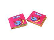 2 x Multicolor Foods Pattern Cloth Book Infant Baby Intelligence Development Toy