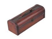 Retro Style Exquisite Wine Wood Case Holder Carrier Single Bottle Storage Box