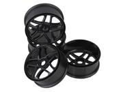 White 90mm Plastic Star Wheel Rim for RC 1 8 Scale Off Road Car Set of 4