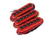 3 in 1 Noiseless Electric Guitar Pickups Set Red Single Coil For 6 Strings