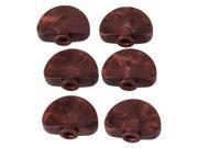 6 x Universal Red Guitar Tuner Machine Head Pearl Semicircle Buttons Replace