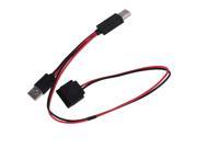USB 2.0 to SATA 15pin Connector Powered Cable For 2.5 Inch Hard Disk Drive SATA